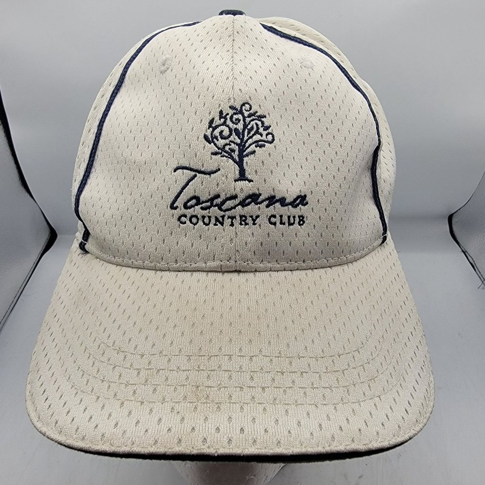 Toscana Country Club Adults Unisex White Hat Cap Golf Casual Athletic Outdoors